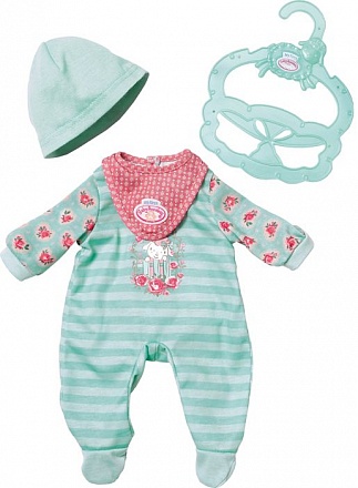 Одежда для куклы my first Baby Annabell 36 см., зеленая, с вешалкой 